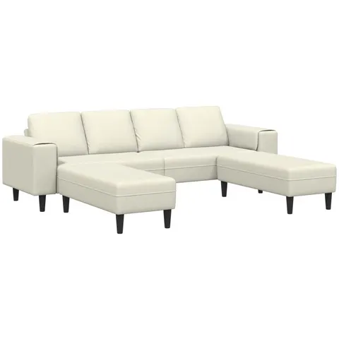 vidaXL Canapé de salon 3 pc Crème – image 3