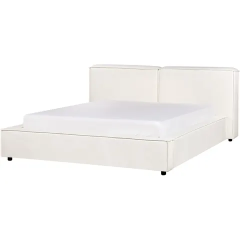 LINARDS - Bed - Gebroken wit - 160 x 200 cm - Polyester – afbeelding 2