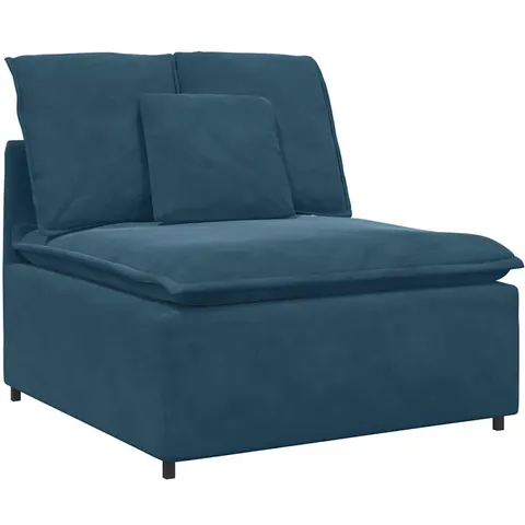 vidaXL Module central de canapé modulable avec coussins bleus 100 cm – 656735 – image 2
