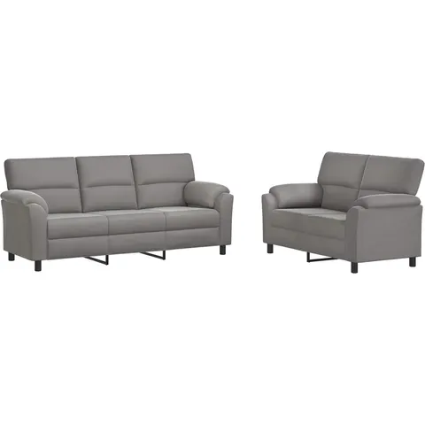 vidaXL Ensemble de Canapés 2 pcs Gris clair Velours – 295259 – image 2