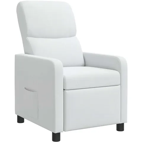 vidaXL Fauteuil inclinable Blanc Polyester – image 2