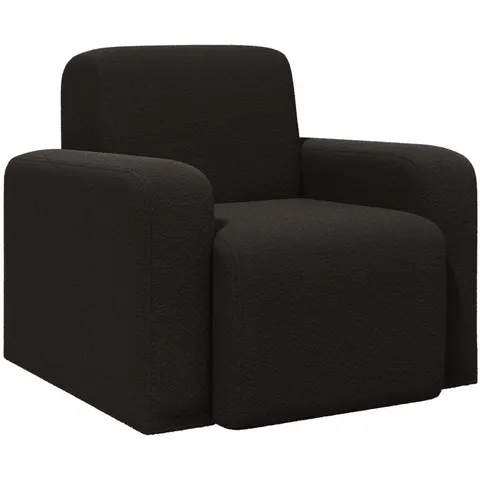 vidaXL Fauteuil Noir Bouclé – 523147 – image 2