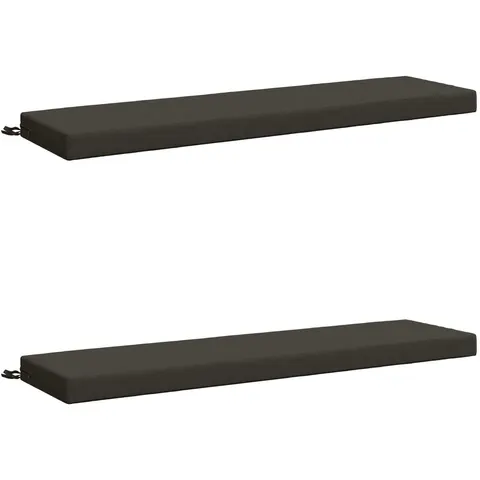 vidaXL Coussins de Banc SOEST 2 pc 100 % polyester Anthracite – 466383 – image 2