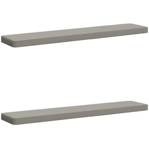 vidaXL Coussins de banc 2 pièces VUGHT 2 pc 100 % polyester Gris – 475866 – image 3