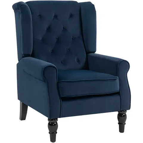 HOMCOM - Fauteuil - Polyester - 74x86x102cm - Blauw – 353219 – afbeelding 2