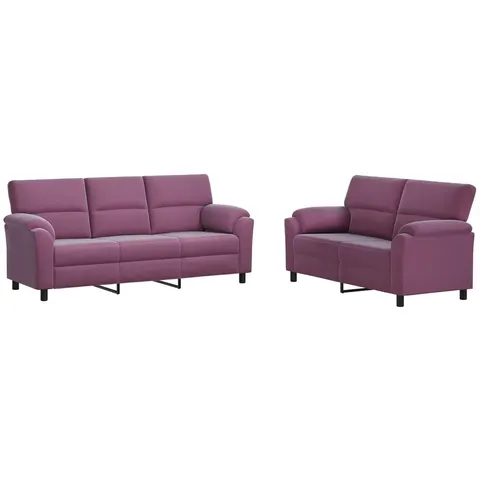 vidaXL Ensemble de Canapés 2 pcs Pourpre Velours – 295525 – image 2