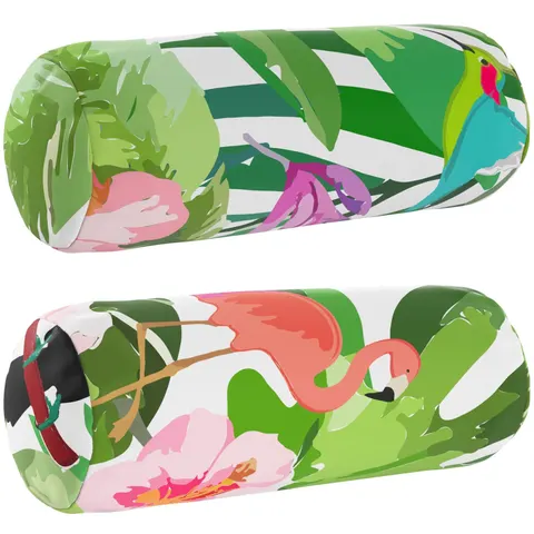 vidaXL Coussin 2 pc HEERLEN Multicolore Ø 15 x 40 cm Polyester – image 2