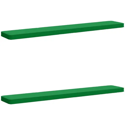 vidaXL Coussins de banc 2 pièces VUGHT 2 pc 100 % polyester Vert – 477044 – image 3