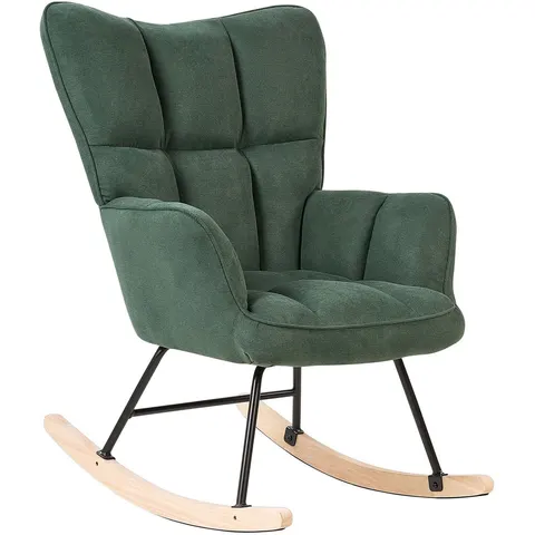 OULU - Schommelstoel - Smaragdgroen - Polyester – afbeelding 2