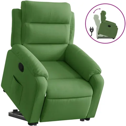 vidaXL Fauteuil inclinable Vert clair Velours – 175839 – image 2