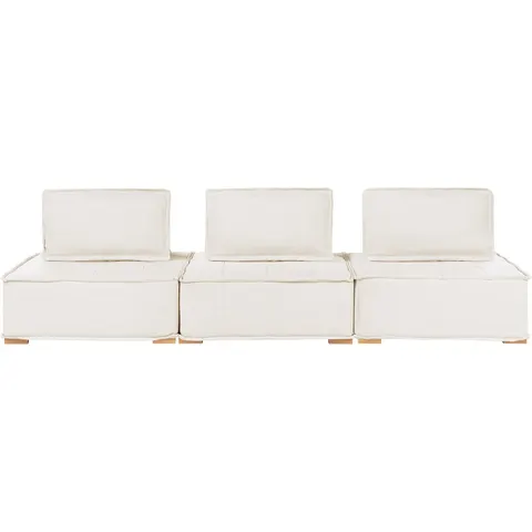 TIBRO - Modulaire driezitsbank - Gebroken wit - Polyester – afbeelding 2