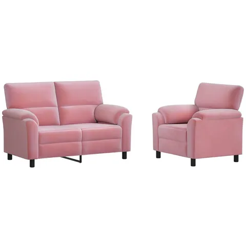 vidaXL Ensemble de Canapés 2 pcs Rose Velours – 294597 – image 2