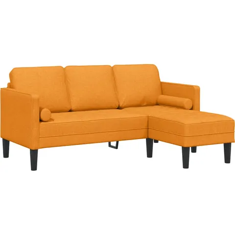 vidaXL Ensemble de Canapés avec coussin Jaune foncé Polyester – image 3