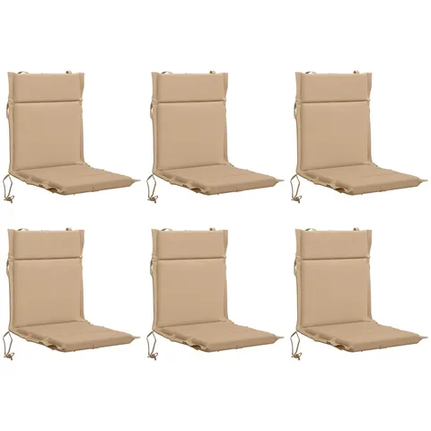 vidaXL Coussin de chaise à dossier bas GEMERT 6 pc 100 % polyester – 432982 – image 2