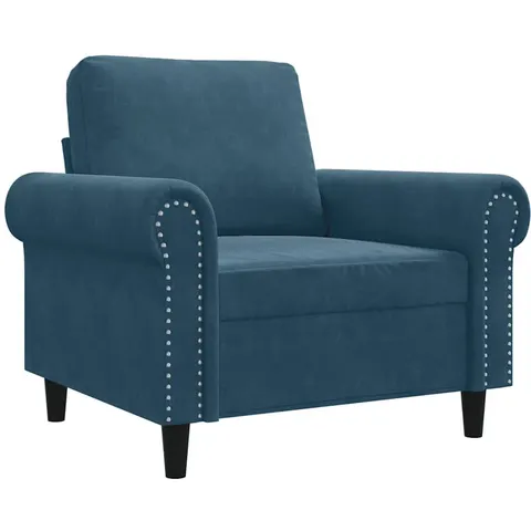 vidaXL Fauteuil Bleu 60 cm Velours – 136038 – image 2
