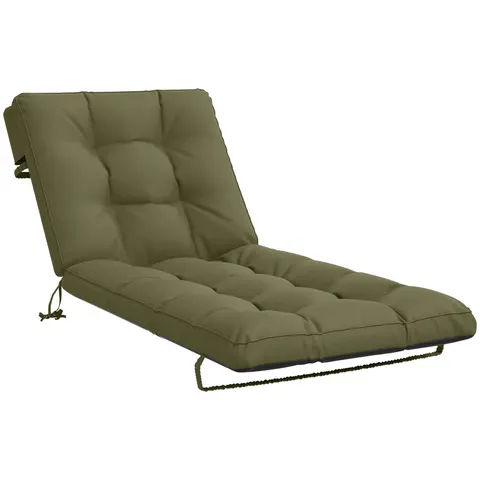 vidaXL Coussin de transat VIANEN 100 % polyester Vert olive – 507215 – image 2