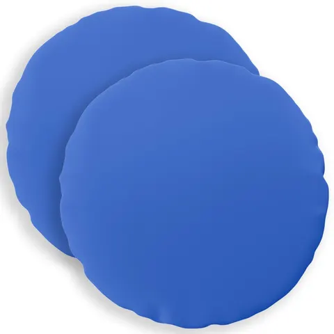 vidaXL Coussin 2 pc HEERLEN Bleu royal Ø 40 cm Polyester – image 2