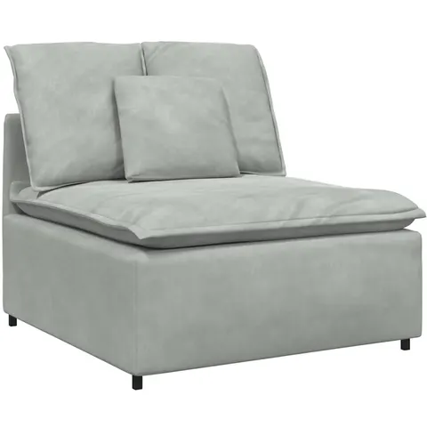 vidaXL Module central de canapé modulable avec coussins gris clair 100 cm – 656742 – image 2