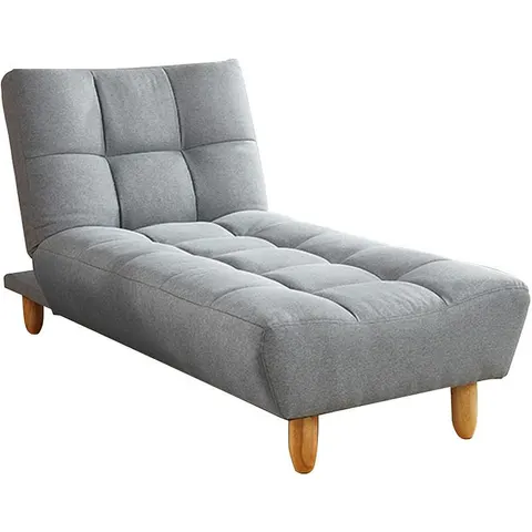 vente-unique.com Méridienne convertible polyester gris 84x87x165cm – image 3