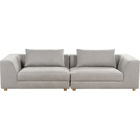 LERMON - Driezitsbank - Lichtgrijs - Polyester – afbeelding 2