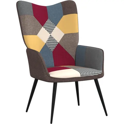 vidaXL Chaise de relaxation Patchwork Tissu – 425565 – image 2