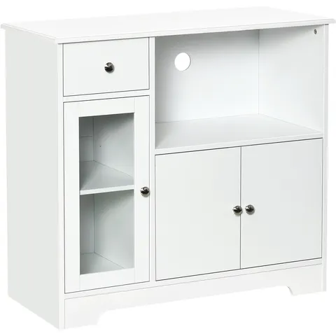 HOMCOM-Magnetronkast-MDF-90x40x82cm-Wit – afbeelding 2