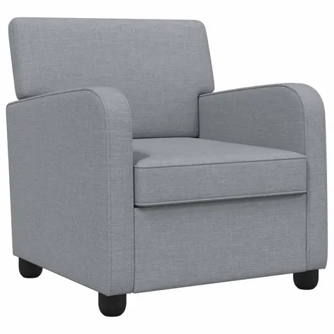 vidaXL Fauteuil Gris clair Tissu – 590422 – image 2