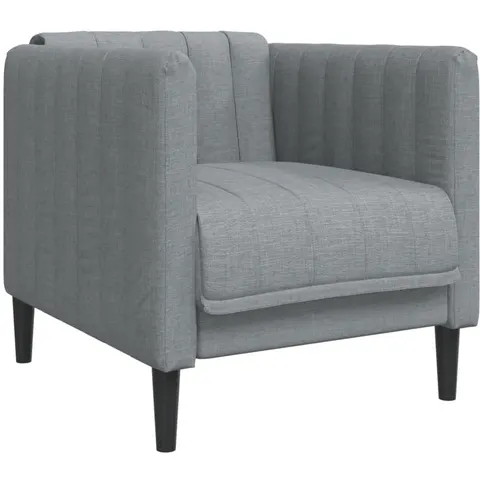 vidaXL Fauteuil gris clair tissu – 399815 – image 2