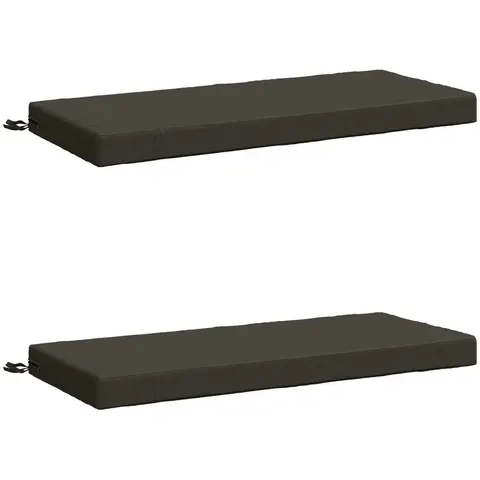 vidaXL Coussins de Banc SOEST 2 pc 100 % polyester Anthracite – 469865 – image 2