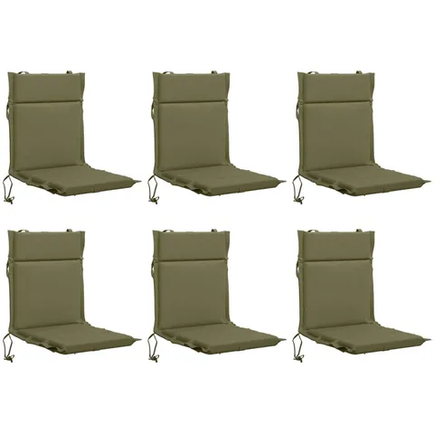 vidaXL Coussin de chaise à dossier bas GEMERT 6 pc 100 % polyester – 432869 – image 3