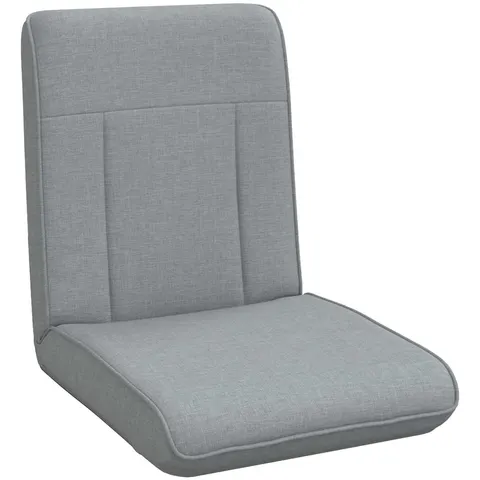 vidaXL Fauteuil de sol ajustable Gris clair Tissu – 531703 – image 2
