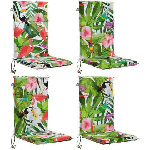 vidaXL Coussin de chaise à dossier haut GEMERT 4 pc 100 % polyester – 425854 – image 2