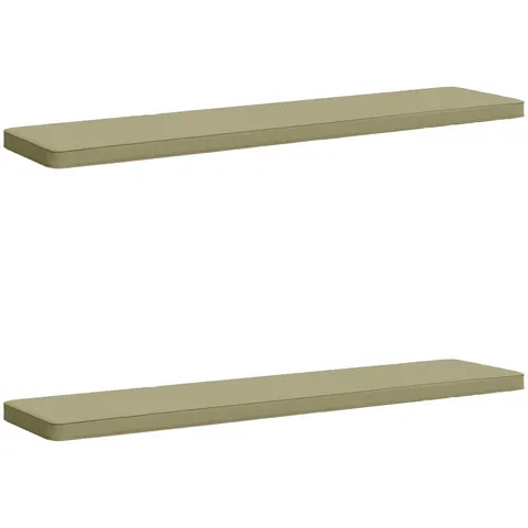 vidaXL Coussins de banc 2 pièces VUGHT 2 pc 100 % polyester Vert clair – 483045 – image 2