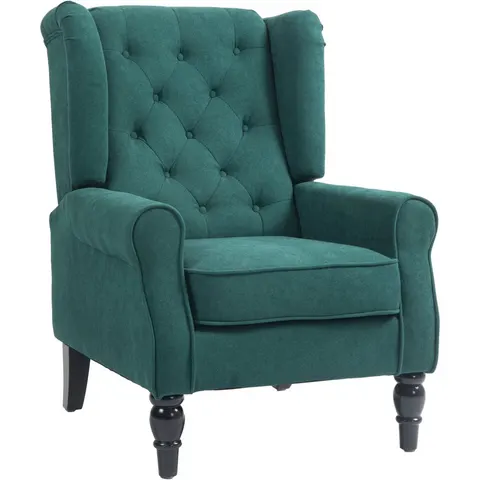 HOMCOM-Fauteuil-Polyester-74x86x102cm-Groen – afbeelding 2