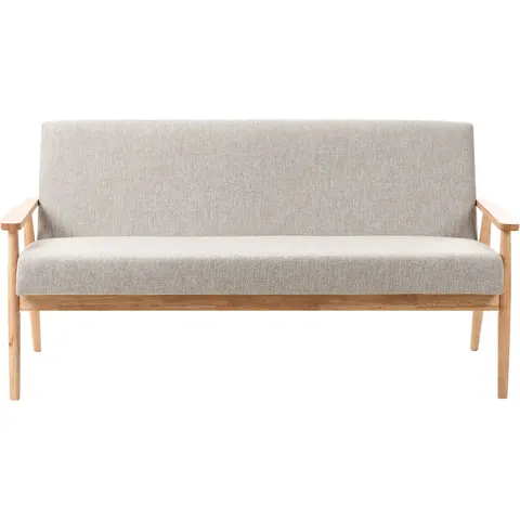 ESRUM - Driezitsbank - Grijs/Lichtbruin- Polyester – afbeelding 2