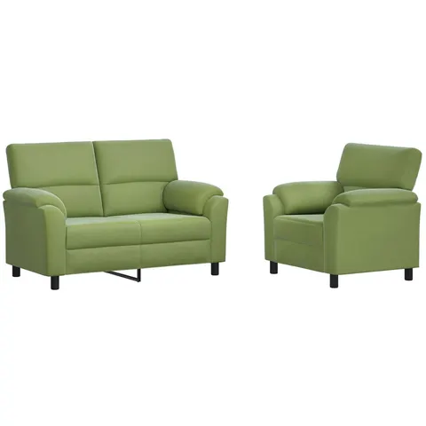 vidaXL Ensemble de Canapés 2 pcs Vert clair Velours – 294580 – image 2