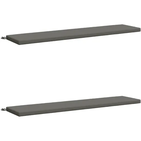 vidaXL Coussins de Banc SOEST 2 pc 100 % polyester Gris – 459446 – image 2