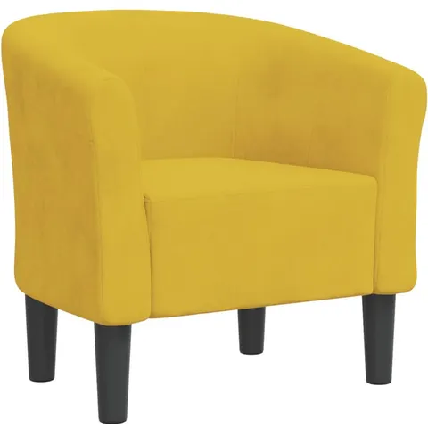vidaXL Fauteuil jaune velours – 436483 – image 2