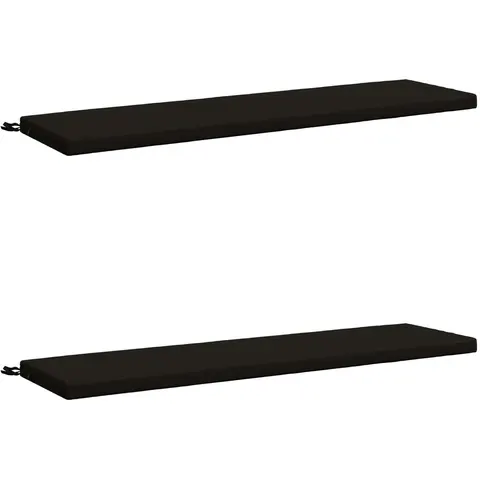 vidaXL Coussins de Banc SOEST 2 pc 100 % polyester Noir – 458227 – image 2