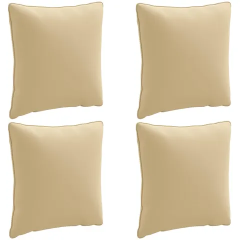vidaXL Coussin de dos PUTTEN 4 pc 100 % polyester Beige – image 2