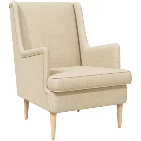 vidaXL Fauteuil Crème Tissu – 637139 – image 2