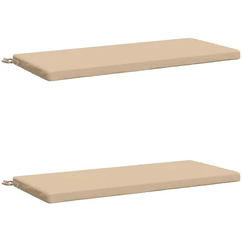 vidaXL Coussins de Banc SOEST 2 pc 100 % polyester Crème – 461784 – image 2