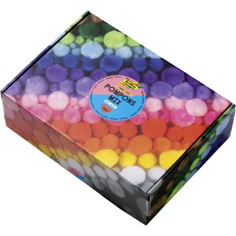 Pompons folia 200 gram assorti – afbeelding 2