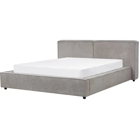 LINARDS - Bed - Grijs - 160 x 200 cm - Polyester – afbeelding 2