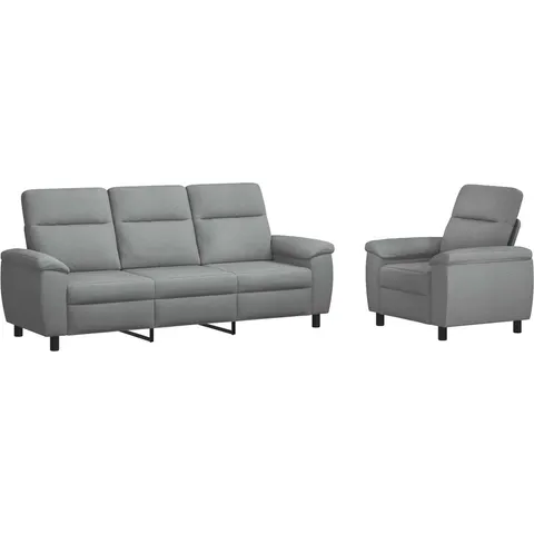 vidaXL Ensemble de Canapés 2 pcs Gris clair Tissu – 296553 – image 2