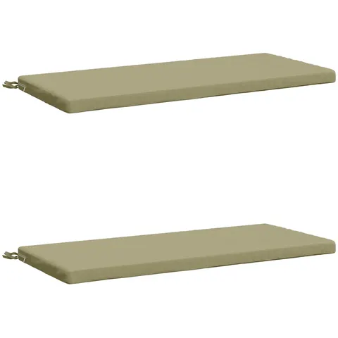 vidaXL Coussins de Banc SOEST 2 pc 100 % polyester Vert clair – 461586 – image 3