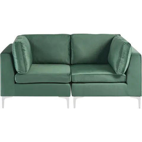 EVJA - Tweezitsbank - Groen - Fluweel – afbeelding 2
