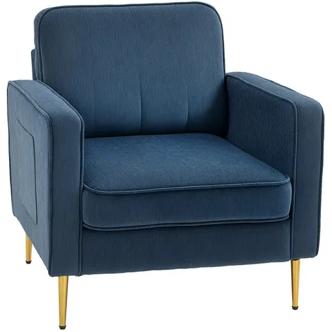HOMCOM-Fauteuil-Polyester-81x84x87cm-Blauw – afbeelding 2
