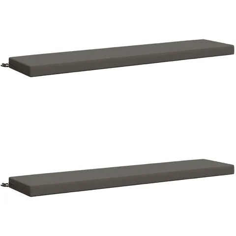 vidaXL Coussins de Banc SOEST 2 pc 100 % polyester Gris – 468141 – image 2