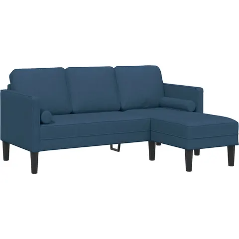 vidaXL Ensemble de Canapés avec coussin Bleu Polyester – 783912 – image 3
